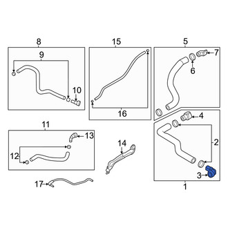 Genesis OE - Upper Outer Radiator Coolant Hose Adapter