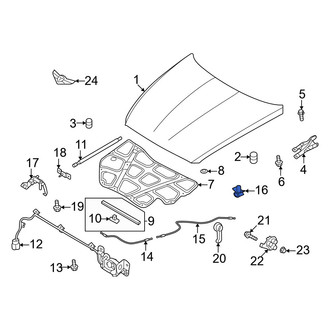 Genesis OE - Hood Release Cable Clip