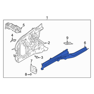 Genesis OE - Rear Left Outer Frame Side Member