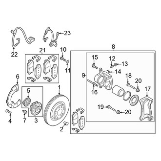 Genesis OE - Front Suspension - Brake Components (RWD)