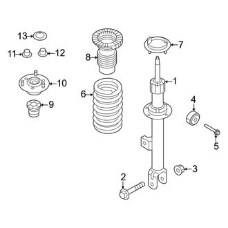 Genesis OE - Front Suspension - Struts & Components (W/O Electronic Damping), (RWD)