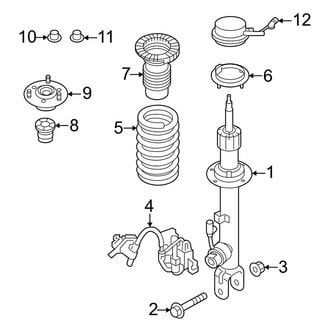 Genesis OE - Front Suspension - Struts & Components (With Electronic Damping), (RWD)