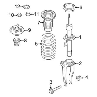 Genesis OE - Front Suspension - Struts & Components (W/O Electronic Damping), (AWD)