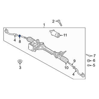 Genesis OE - Inner Steering Tie Rod Nut