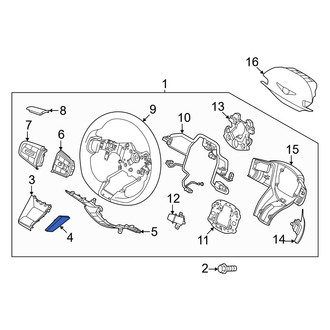 Genesis OE - Left Outer Steering Wheel Trim