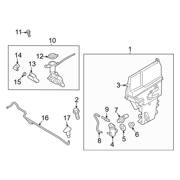 Windshield - Washer Components