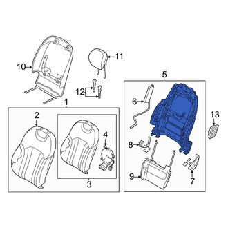 Genesis OE - Front Right Seat Back Frame