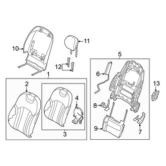 Genesis OE - Front Right Seat Back Assembly