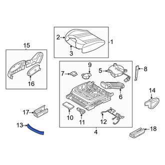 Genesis OE - Front Left Seat Frame Trim Panel