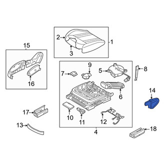 Genesis OE - Front Left Inner Seat Trim Panel