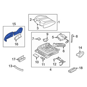 Genesis OE - Front Right Inner Seat Trim Panel