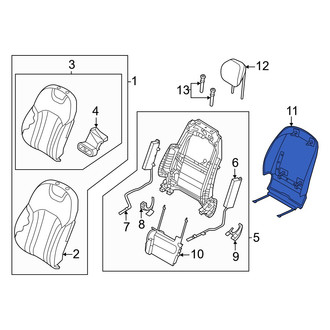 Genesis OE - Front Left Seat Back Panel