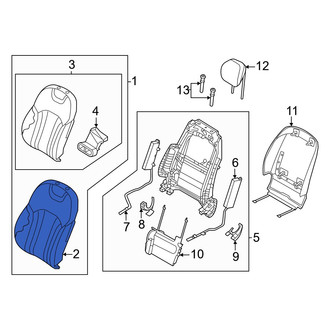 Genesis OE - Front Left Seat Back Cushion Cover