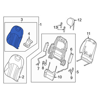 Genesis OE - Front Right Seat Back Cushion