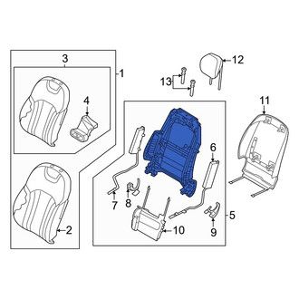 Genesis OE - Front Left Seat Back Frame