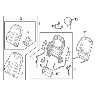 Genesis OE - Front Left Seat Back Assembly