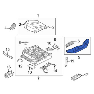 Genesis OE - Front Left Outer Seat Trim Panel