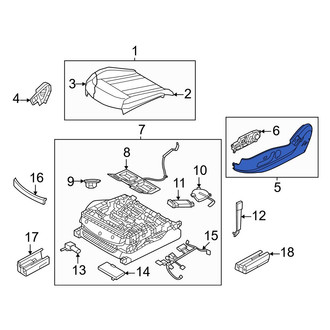 Genesis OE - Front Left Outer Seat Trim Panel