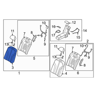 Genesis OE - Rear Right Seat Back Cushion Cover