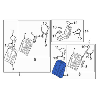Genesis OE - Rear Left Seat Back Cushion Cover