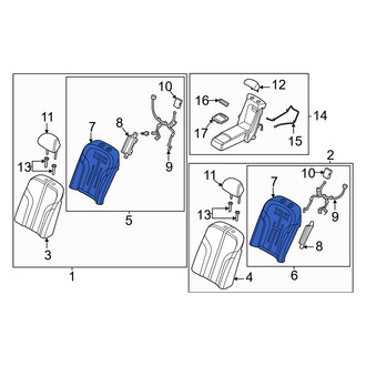 Genesis OE - Front Right Seat Back Cushion