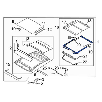 Genesis OE - Right Sunroof Guide Rail