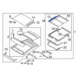 Genesis OE - Left Sunroof Guide Rail