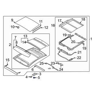 Genesis OE - Sunroof Frame Nut
