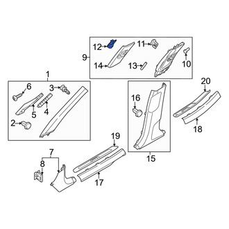 Genesis OE - Left Seat Belt Height Adjuster