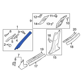 Genesis OE - Left Body A-Pillar Trim Panel