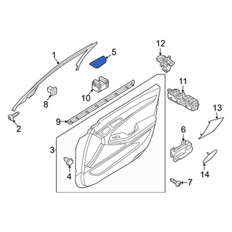 Genesis OE - Left Door Interior Trim Panel Cap