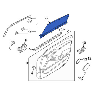 Genesis OE - Rear Left Door Glass Sunshade