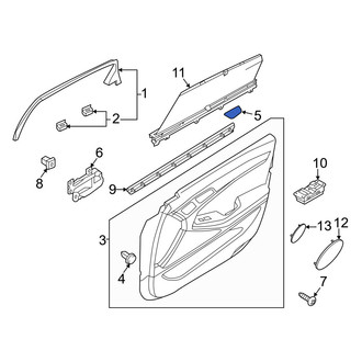 Genesis OE - Left Door Interior Trim Panel Cap