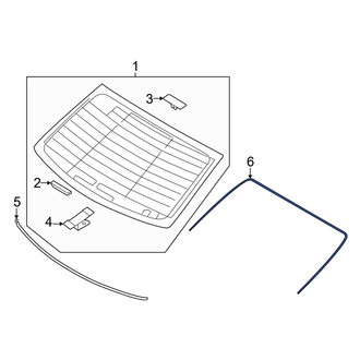 Genesis OE - Rear Upper Back Glass Reveal Molding