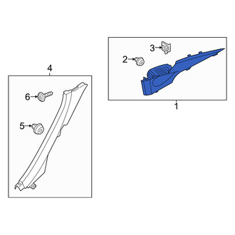 Genesis OE - Rear Left Interior Quarter Panel Trim Panel