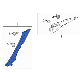 Genesis OE - Left Body C-Pillar Trim Panel