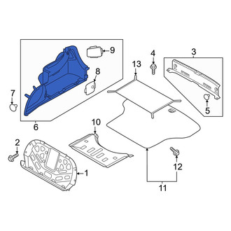 Genesis OE - Rear Right Trunk Trim Panel