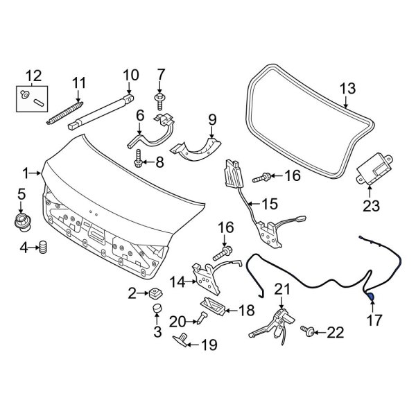 Deck Lid Release Cable