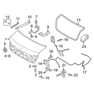 Genesis OE - Trunk Lid - Lid & Components