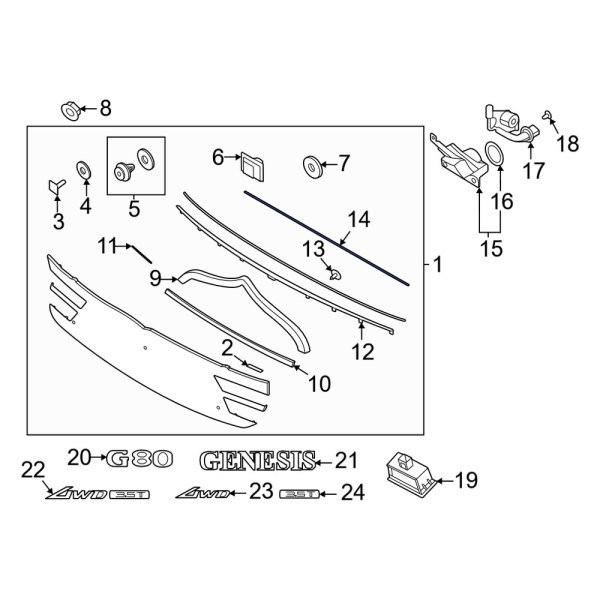 Deck Lid Molding Seal