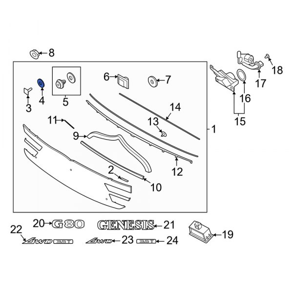 Trunk Lid Applique Seal