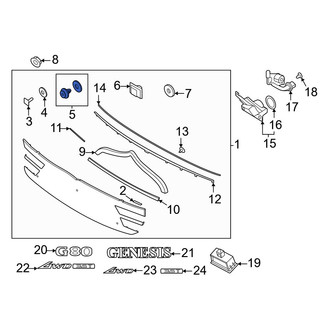 Genesis OE - Trunk Trim Panel Clip
