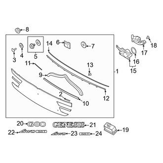 Genesis OE - Trunk Lid - Exterior Trim