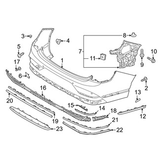 Genesis OE - Rear Bumper - Bumper & Components (Cover & Trim), (Base / Advanced)