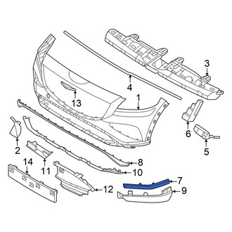 Genesis OE - Front Right Upper Bumper Trim