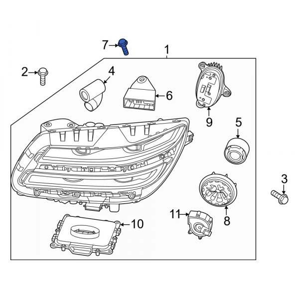 Headlight Mounting Bolt