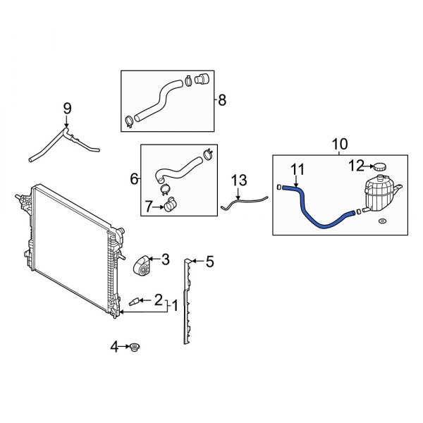Engine Coolant Overflow Hose