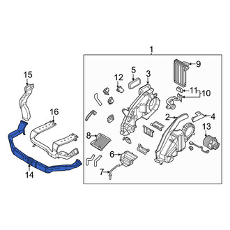 Genesis OE - Rear Lower Instrument Panel Air Duct