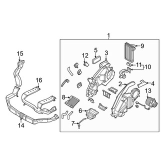 Genesis OE - Air Conditioner & Heater - Rear Evaporator (3.5L)