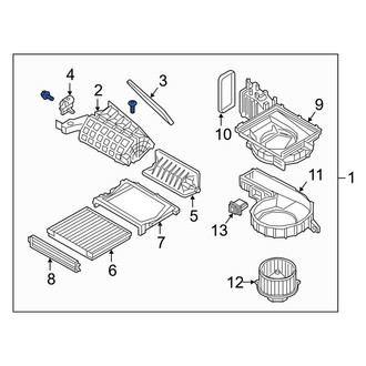 Genesis OE - Front HVAC Blower Case Assembly